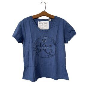 Blue 84 Kansas University KU Graphic T Shirt Women Medium Shadow Blue Cotton NEW